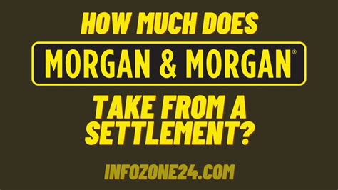 the settlement was far too high, as his lawyers claimed he would . . How much does morgan and morgan take from a settlement